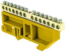 Шина неизолированная EKF PROxima PE "земля" ШНИ-6х9-14-Д-Ж 14 групп желтый картинка 